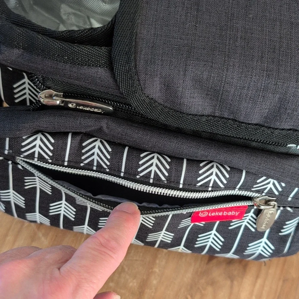 Leke Baby Black Arrow Print Stroller Organizer